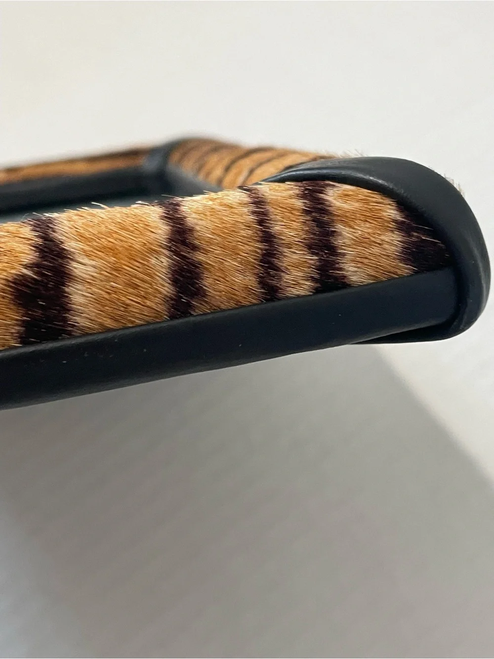 Twin Elk Faux Tiger Fur Picture Frame 4 x 6 Photo Tan Brown Retail $47 NWT